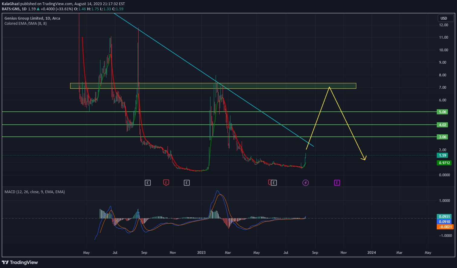 AMEX:GNS Idea Chart Image by KalaGhazi