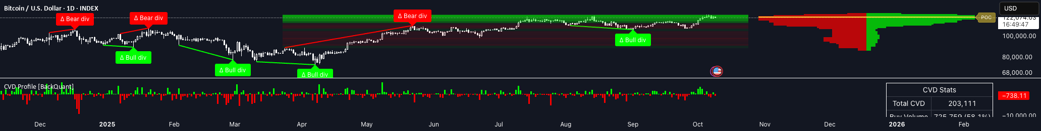 Cumulative Volume Delta Profile and Heatmap [BackQuant] — BackQuant的指標 ...