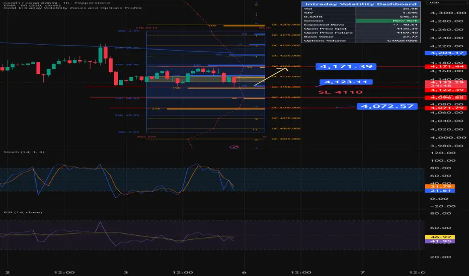 Gold Intraday Volatility Zones and Options Profile — อินดิเคเตอร์โดย ...