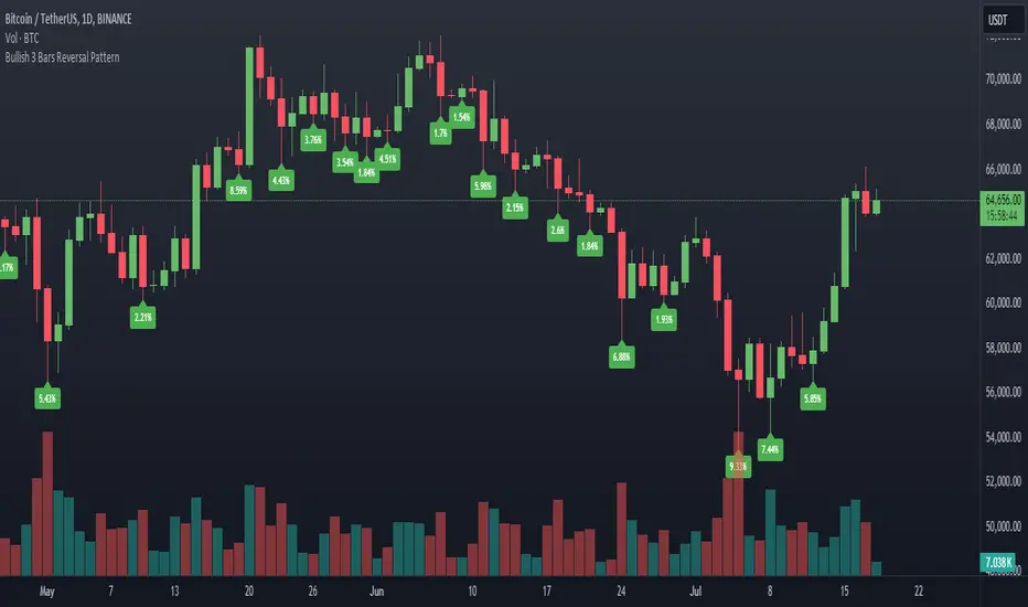 Bullish 3 Bars Reversal Pattern — Indicator by barruda — TradingView