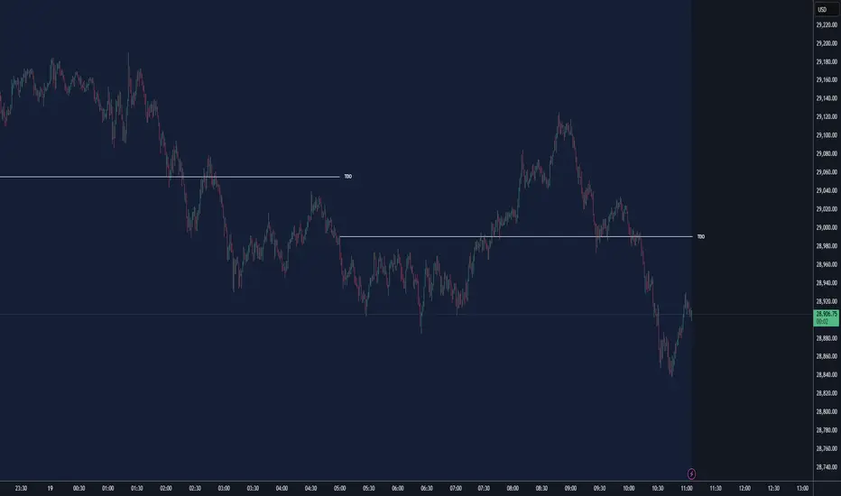 True day open & Opening print — Indicator by Miguelpt — TradingView