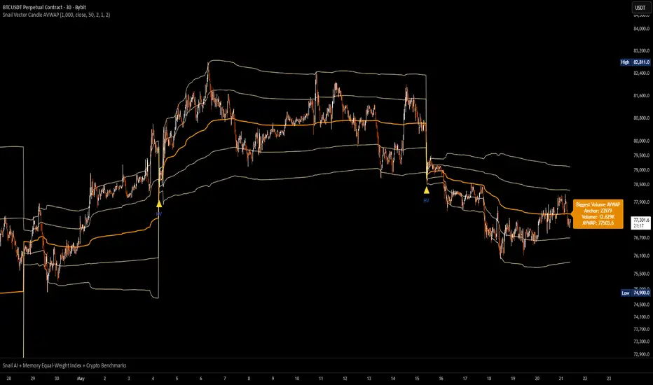 Snail Vector Candle AVWAP— Indicateur par TheActualSnail — TradingView