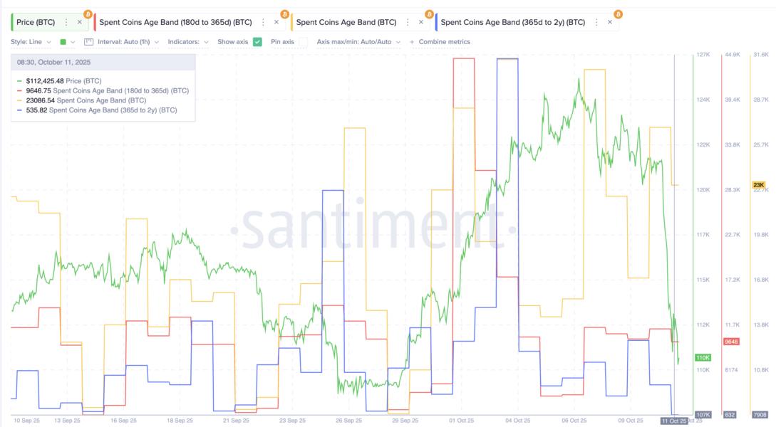 Метрика возрастных групп потраченных (биткоин)