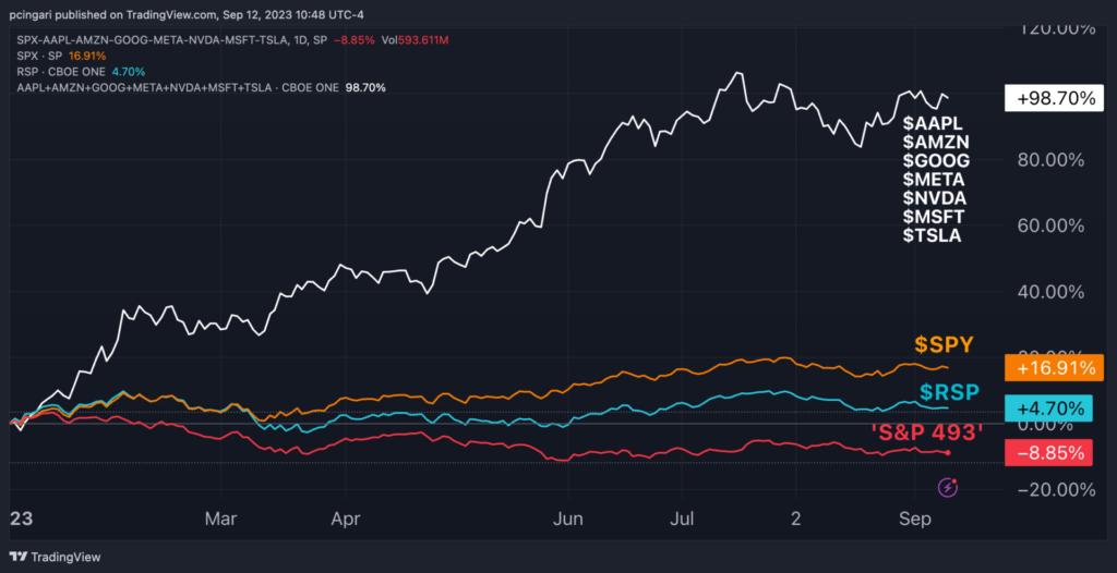 S&p 500 Ex Magnificent 7 Etf 'Magnificent Seven' Dominate S&P 500, But Haunting Echoes Of Dot-Com