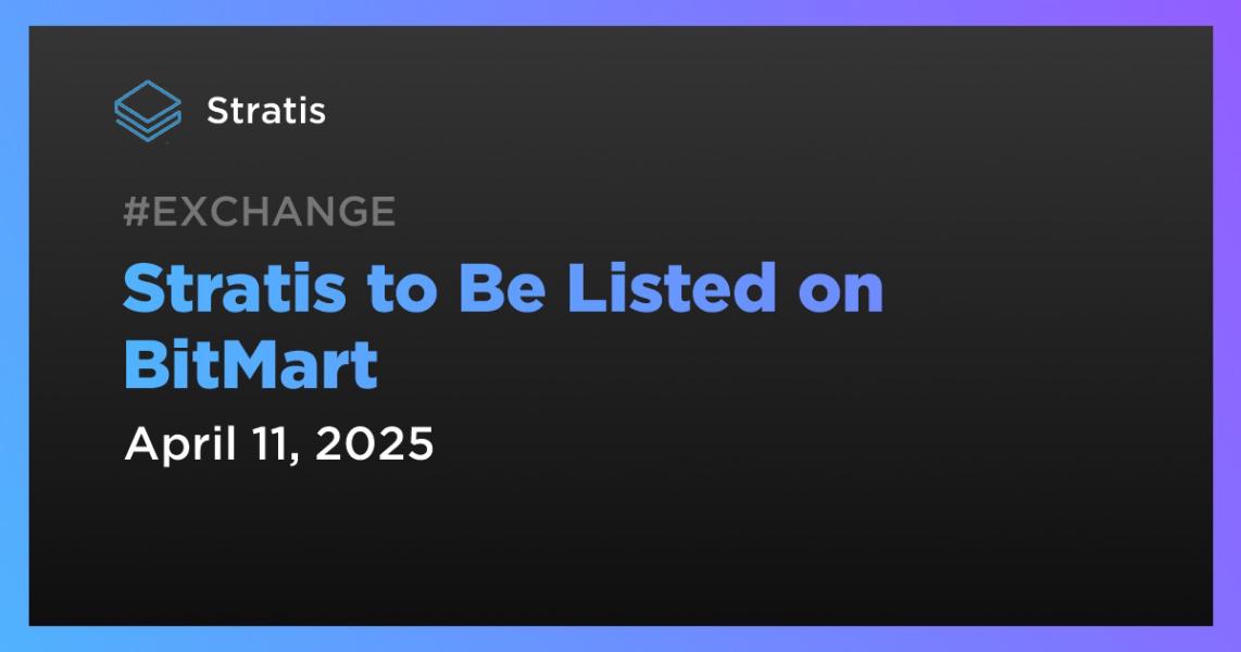 اخبارStratis to Be Listed on BitMart
