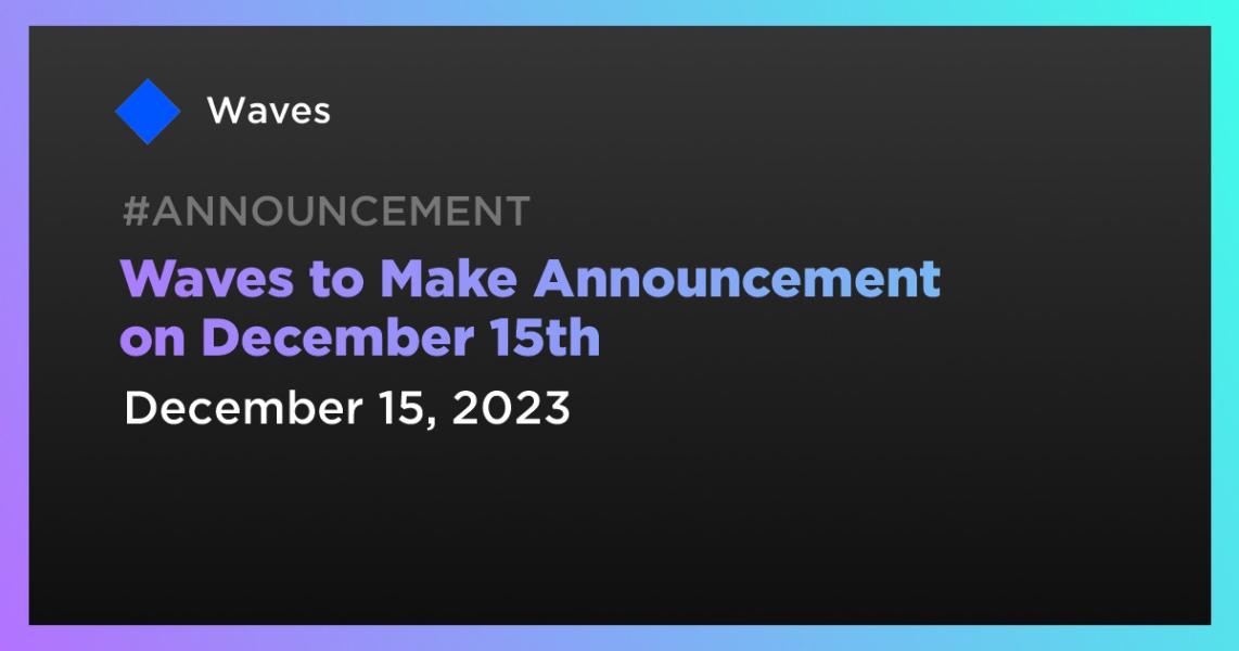 Announcement/
