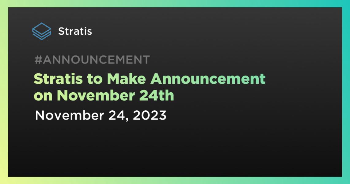 Announcement/
