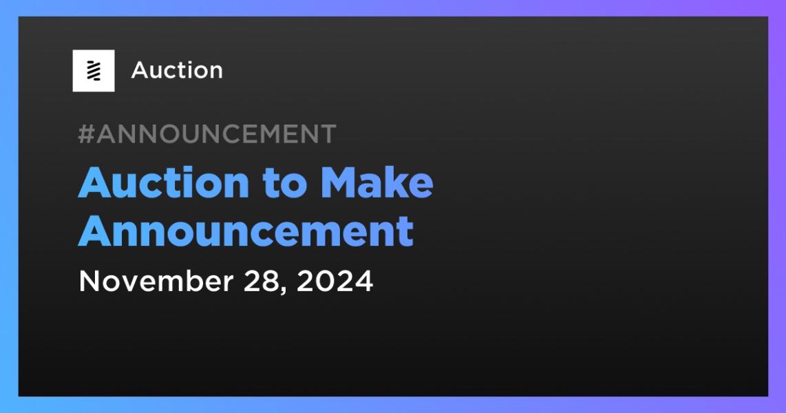 Announcement/