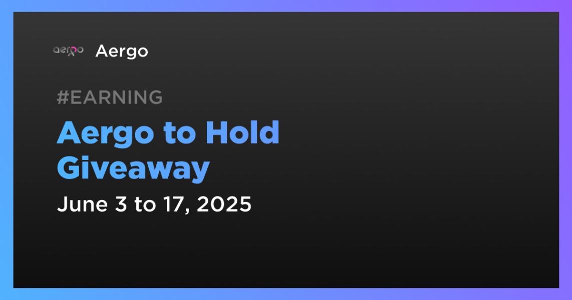 اخبارAergo to Hold Giveaway