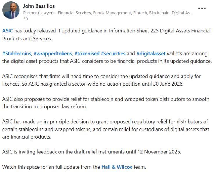 Australian regulator gives long-awaited crypto guidance, but concerns remain — TradingView News