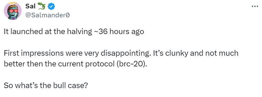 A tweet from Salamander0 shares 