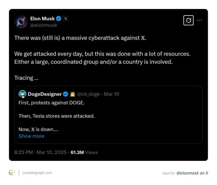 Elon Musk on X's outage
