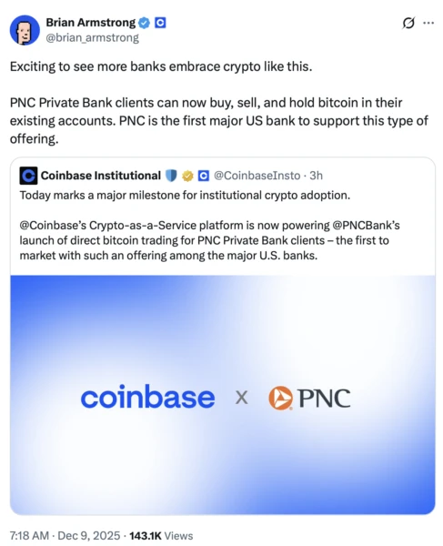 Coinbase, Banks, Binance, JPMorgan Chase