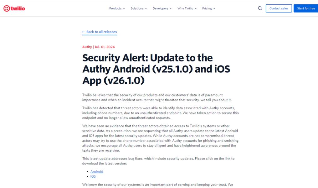 Twilio authy пришло смс с кодом. Twilio authy пришло смс с кодом
