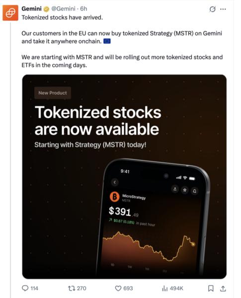 Gemini, Cryptocurrency Exchange, Stocks, MicroStrategy, Michael Saylor