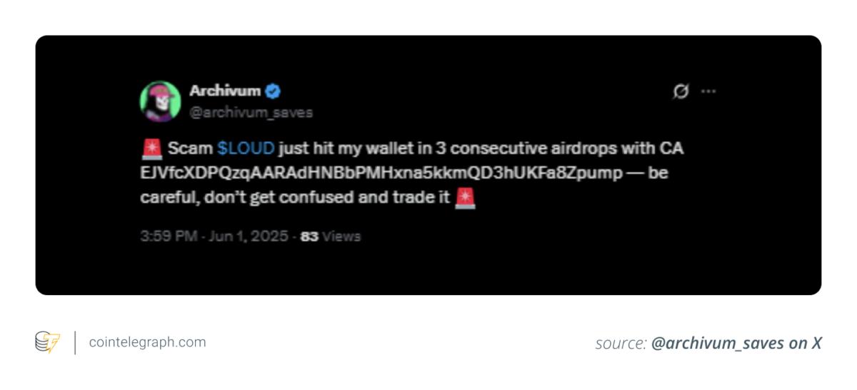 $LOUD token scam