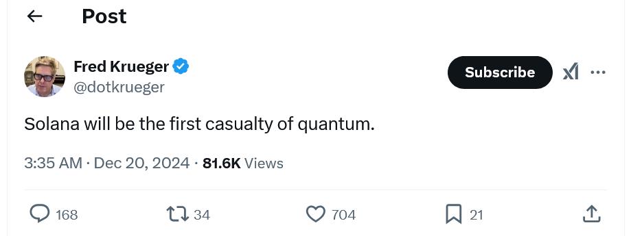 Solana is now quantum-resistant, Solana dev claims — TradingView News