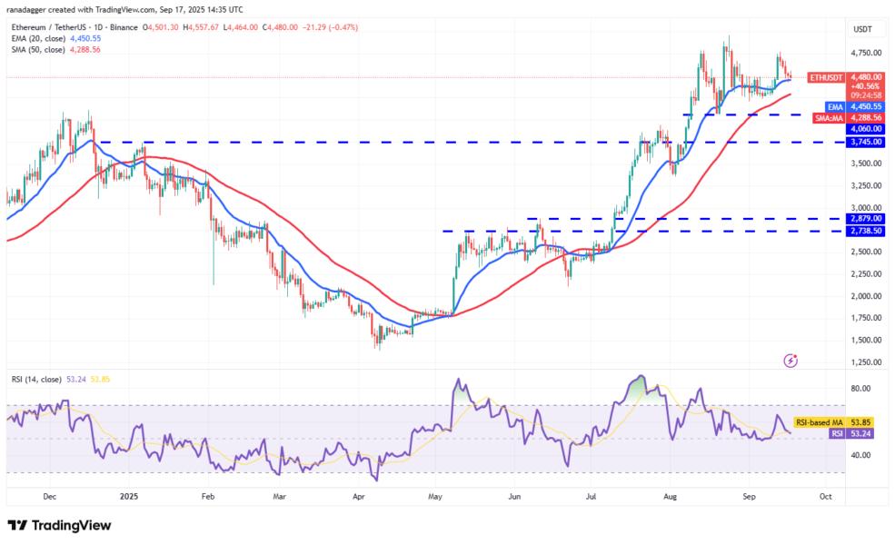 Dogecoin, Cryptocurrencies, Federal Reserve, Bitcoin Price, XRP, Markets, Cryptocurrency Exchange, Interest Rate, Tom Lee, Cardano, Price Analysis, Binance Coin, Chainlink, Fundstrat, Market Analysis, Ether Price, Solana, SUI