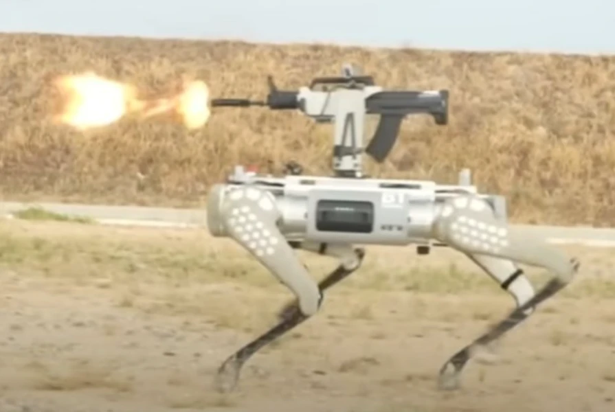 Robot dogs have machine guns 