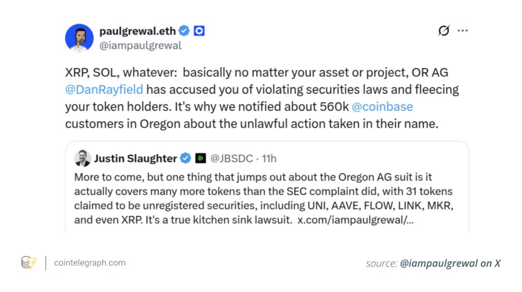 Debate on XRP as unregistered security