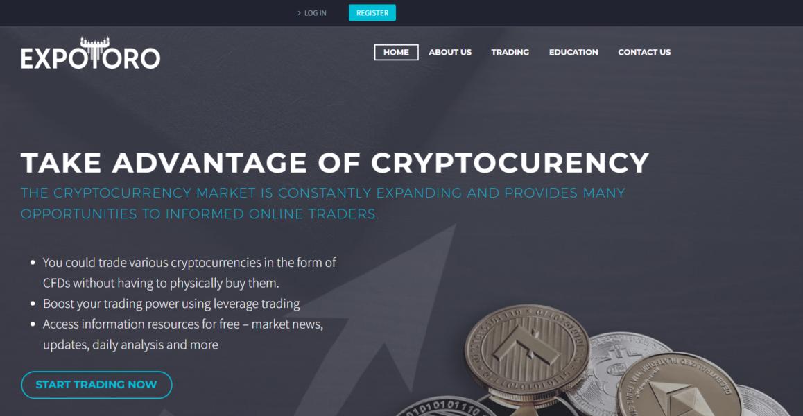 A screenshot shows what the scammers' site looks like. Source: ExpoToro.com