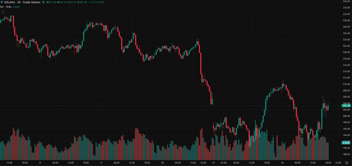 Solana 30 min chart