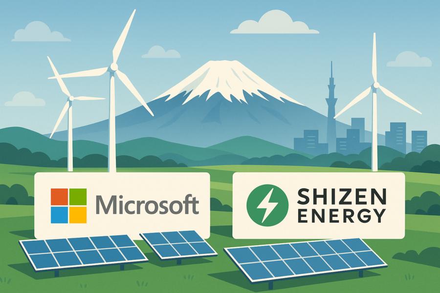 Microsoft secures 100MW clean power deals in Japan with Shizen Energy