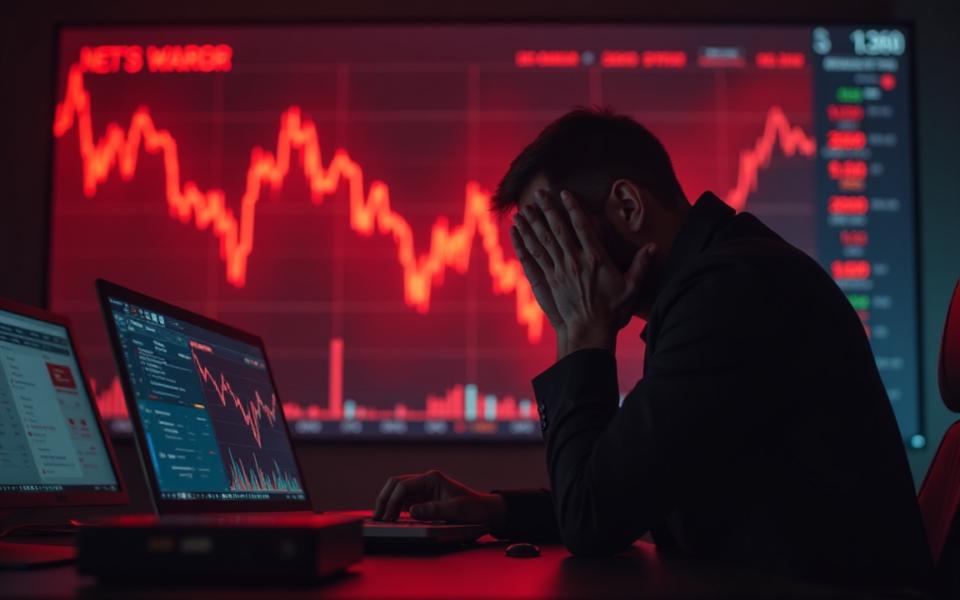 AI generated image of a troubled investor