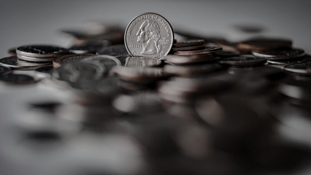 A silver coin.