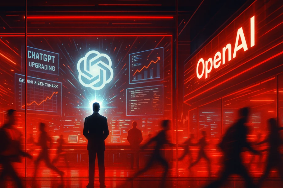 OpenAI declares a “code red” as Gemini 3 gains ground, pausing ads and features to rapidly upgrade ChatGPT for 800M users.