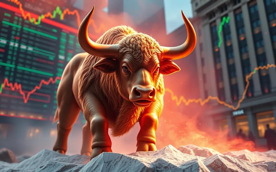 AI generated image of a bull market