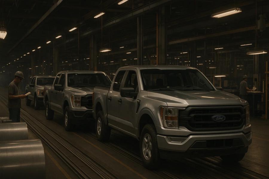 Ford stock, F stock, Novelis plant fire