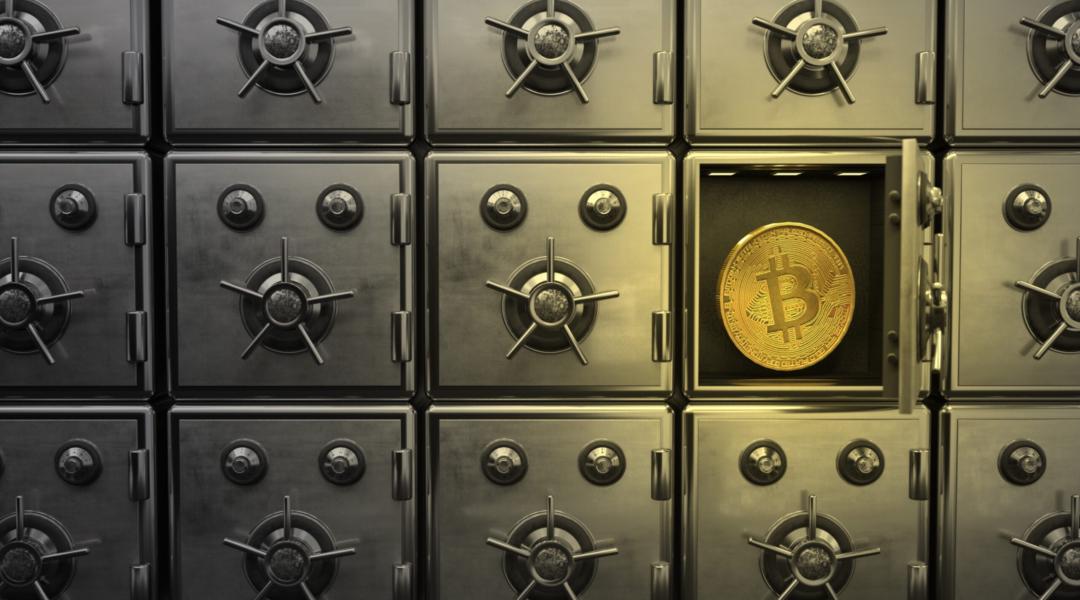 Bitcoin inside a locker.