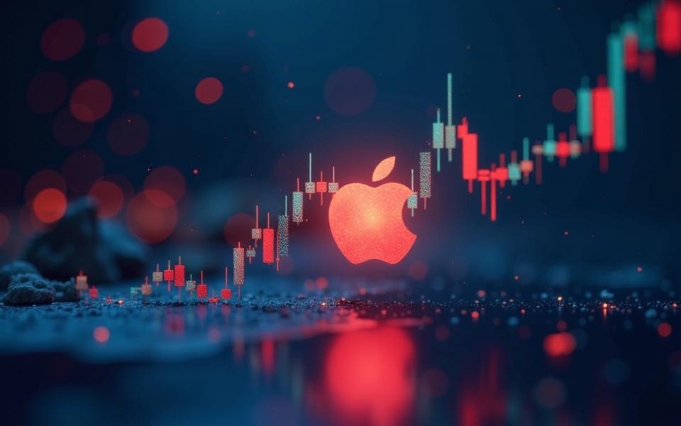 apple share price, needham downgrades apple