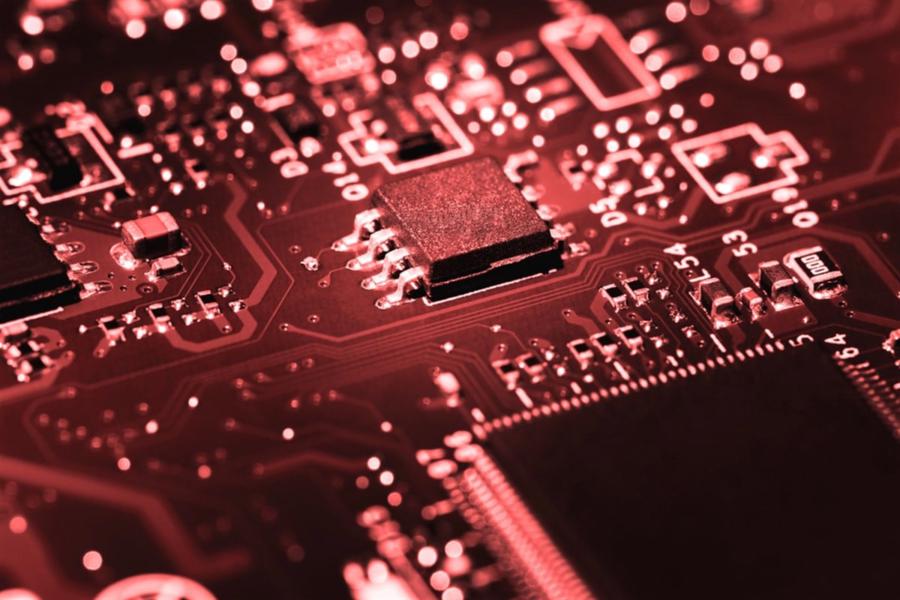 A close-up microchip — Photo