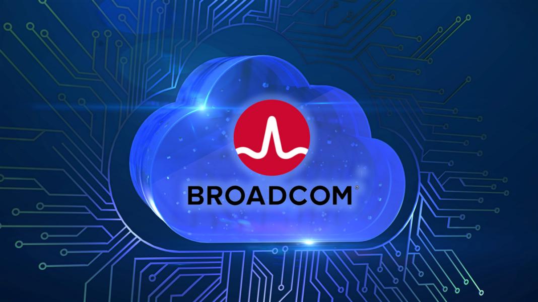 Broadcom logo with cloud computing concept