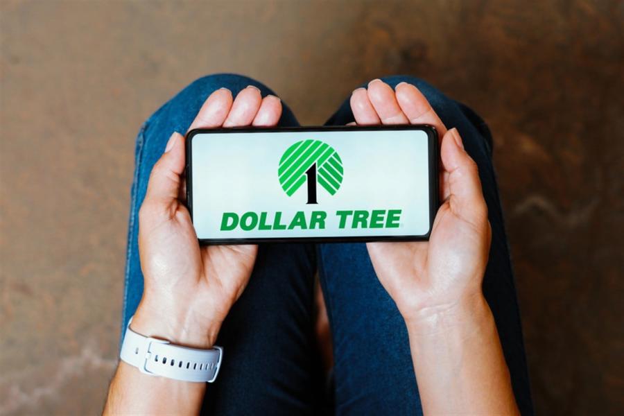 Dollar Tree logo on smartphone