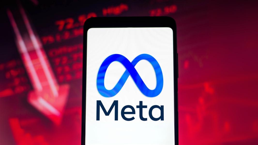 Meta Platforms logo seen displayed on a smartphone screen