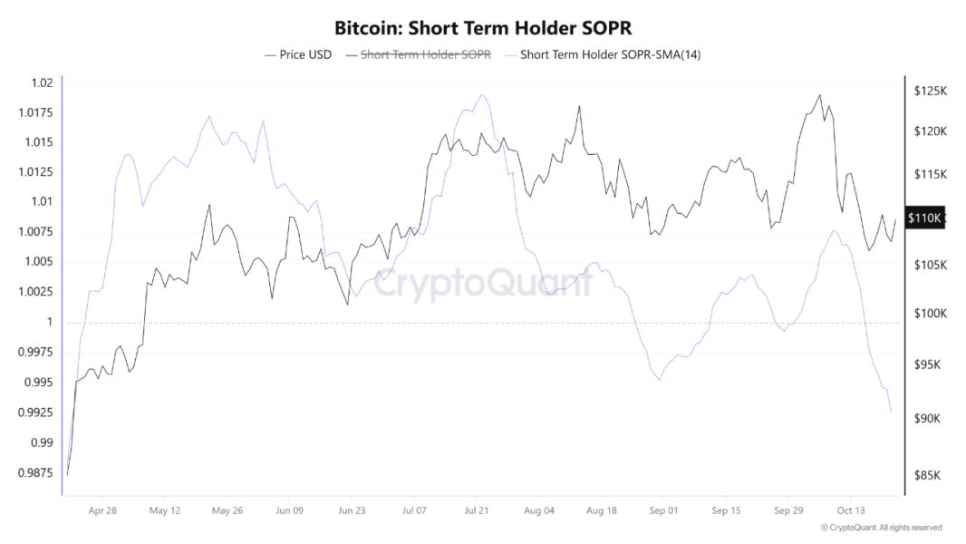 Bitcoin STH SOPR | Source: CryptoQuant