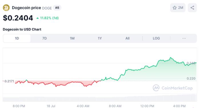 🟨"Criptovalute in crescita: $DOGE e $XRP spingono il mercato"