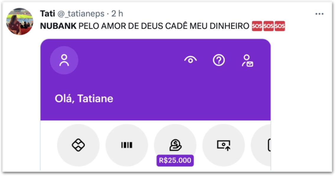 print de tweet de usuario