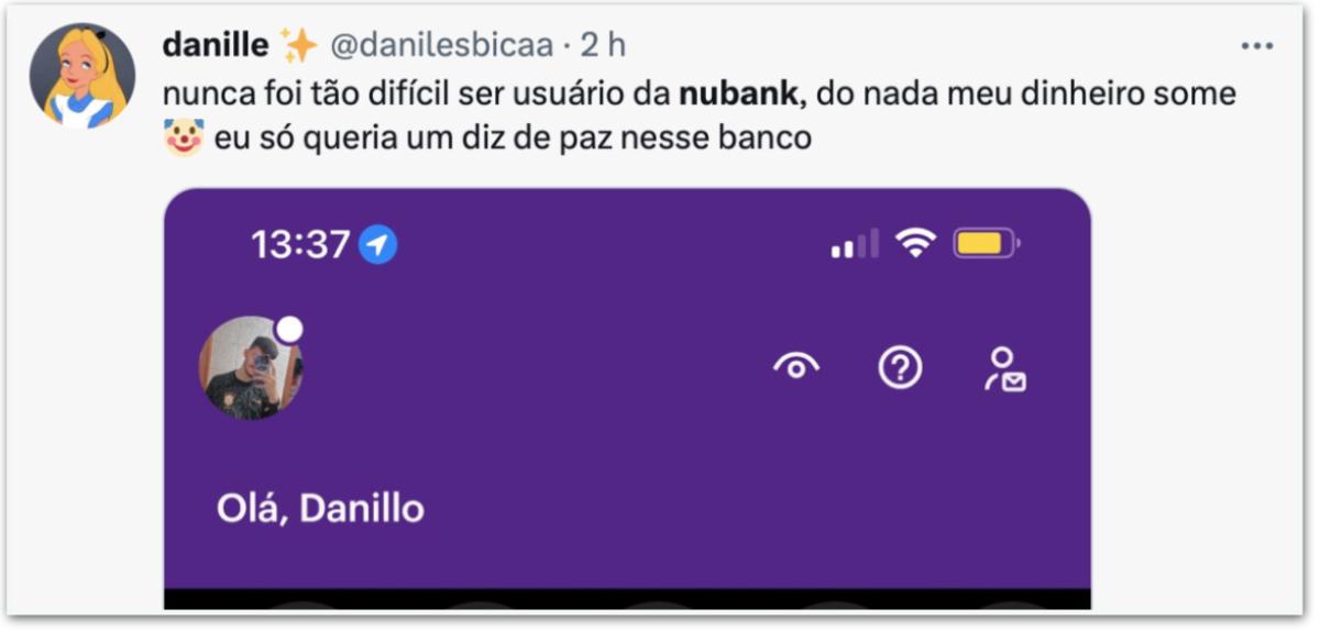 print de tweet de usuario