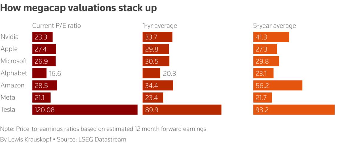 Valuations for the Magnificent 7