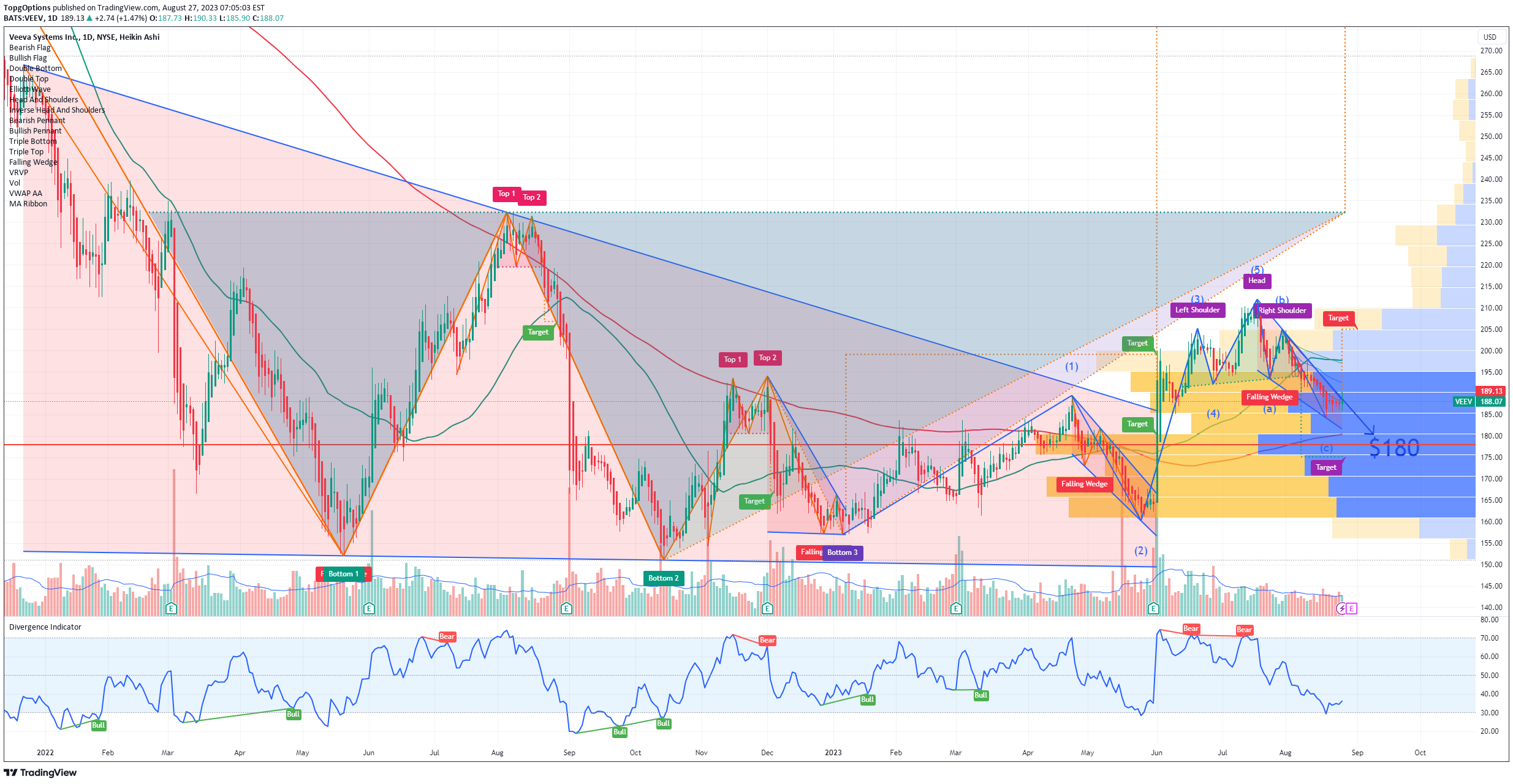 NYSE:VEEV Idea Chart Image by TopgOptions