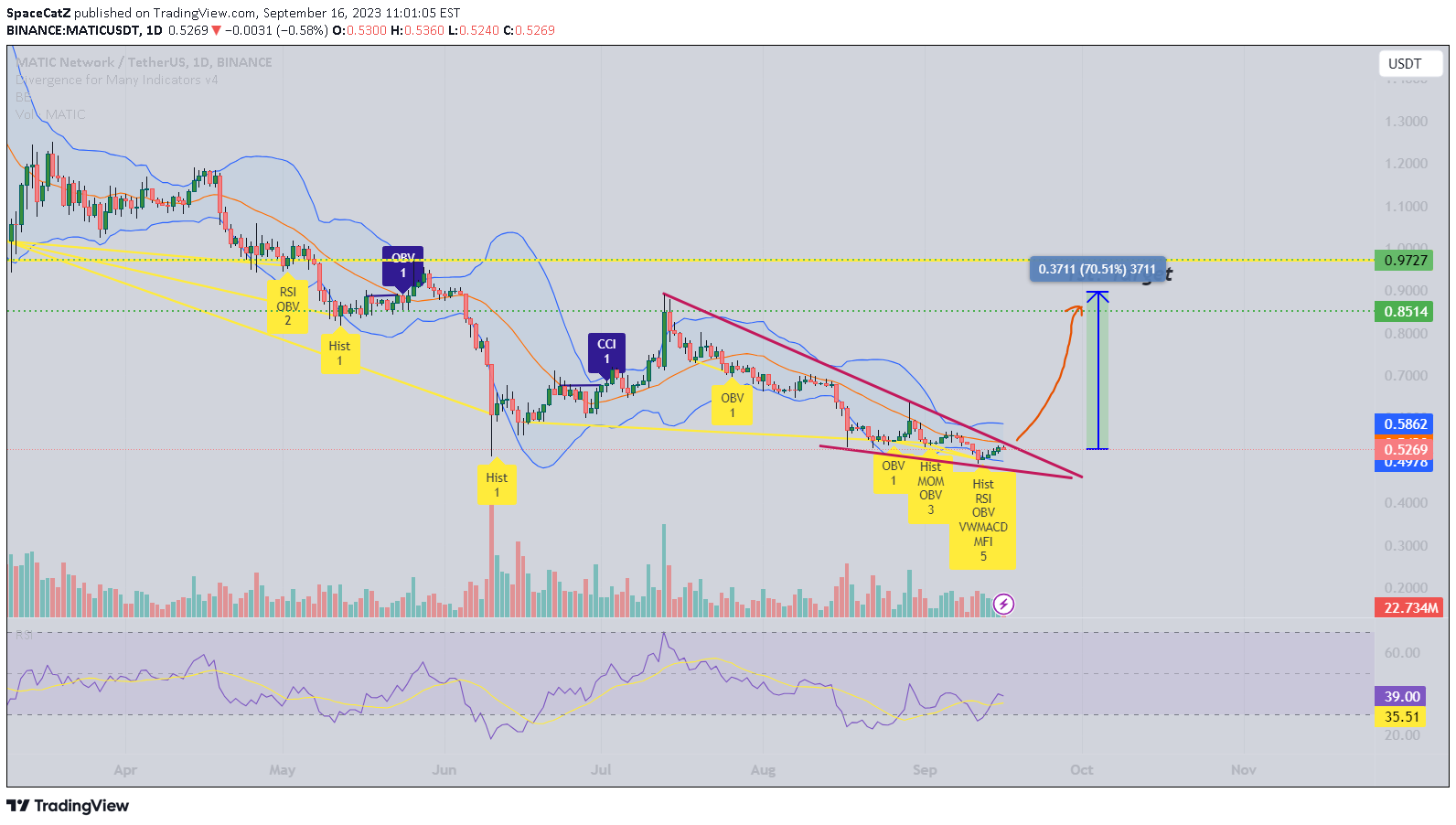 Idea Imej Carta BINANCE:MATICUSDT oleh SpaceCatZ