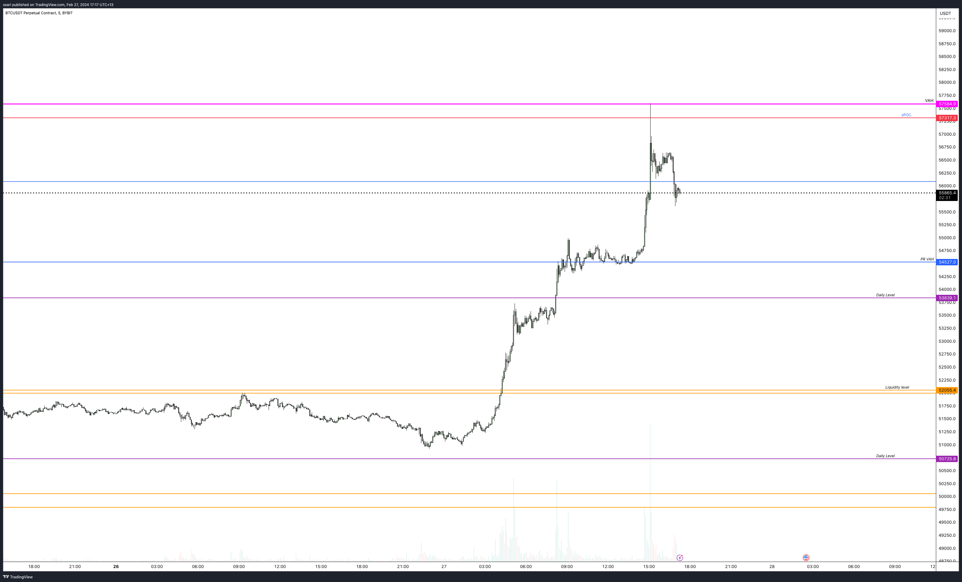 Immagine del grafico BYBIT:BTCUSDT.P di ssari