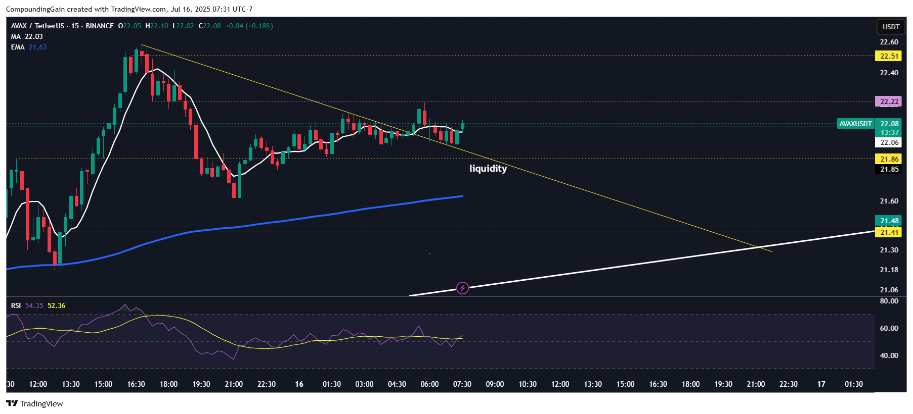 Immagine del grafico BINANCE:AVAXUSDT di CompoundingGain