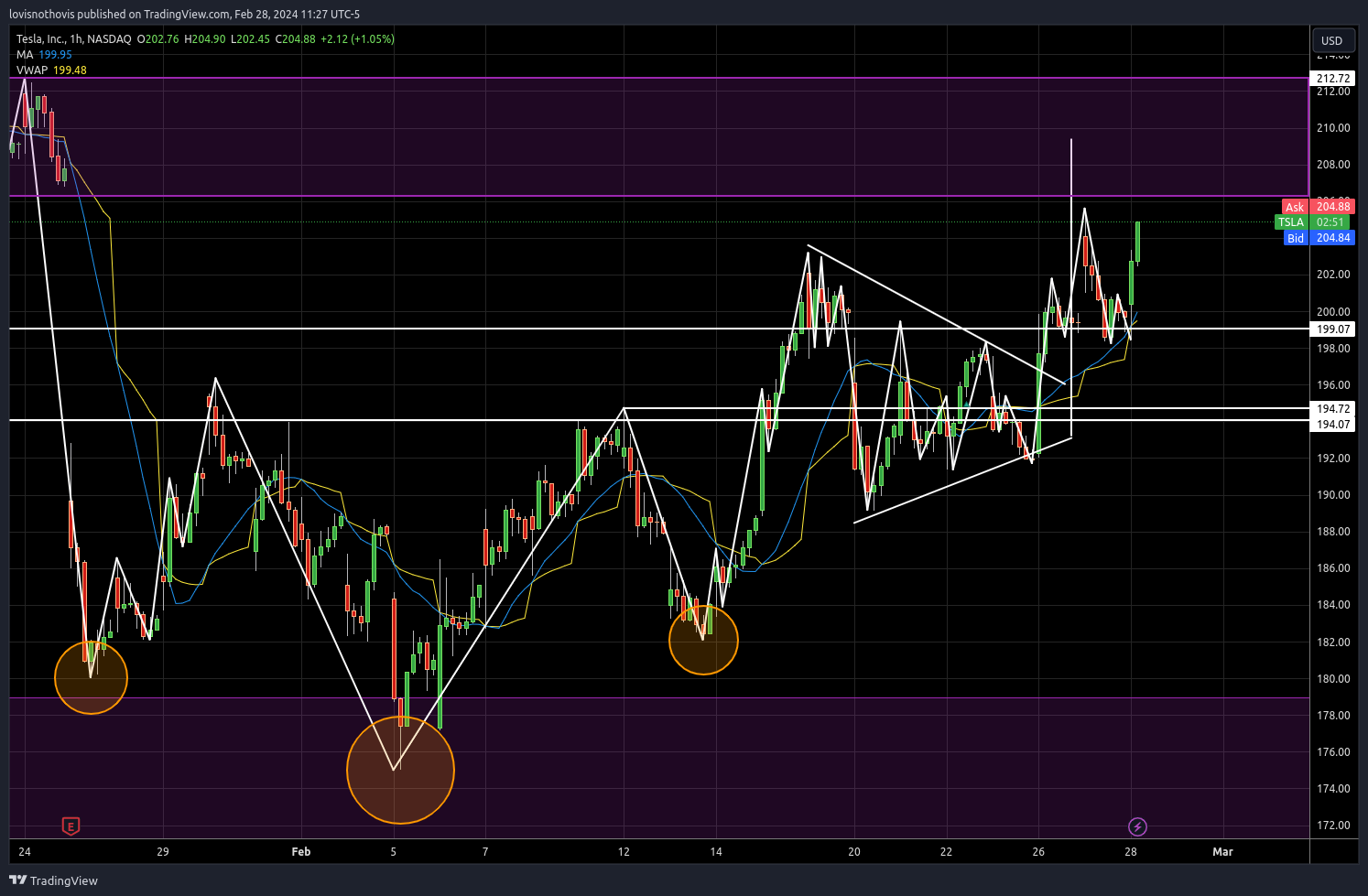 BATS:TSLA Chart Image by evolve-quant