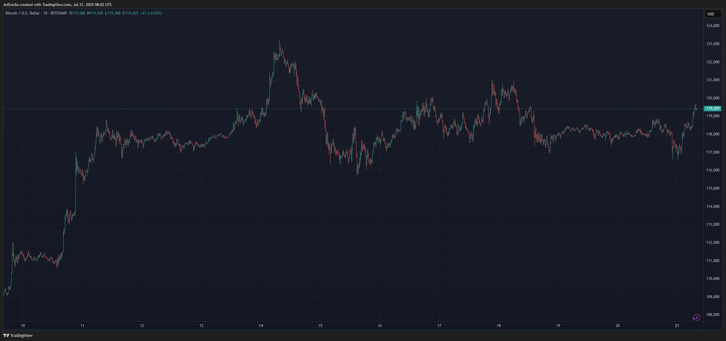 Bitcoin whale activity chart