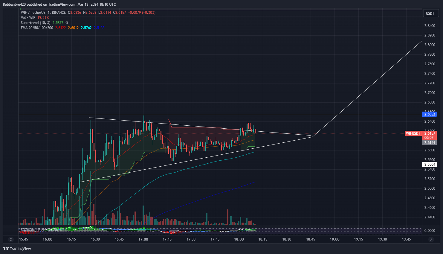 Immagine del grafico BINANCE:WIFUSDT di Robbanbro420